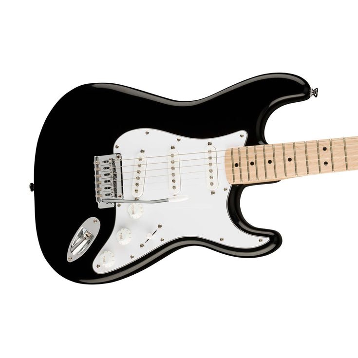 Squier Affinity Series Stratocaster Electric Guitar, Maple Fb, Black