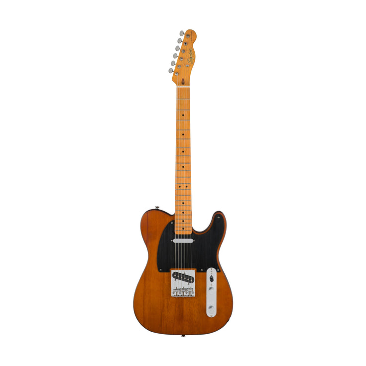 Squier 40th Anniversary Telecaster Vintage Edition Electric Guitar, Maple Fb, Satin Mocha