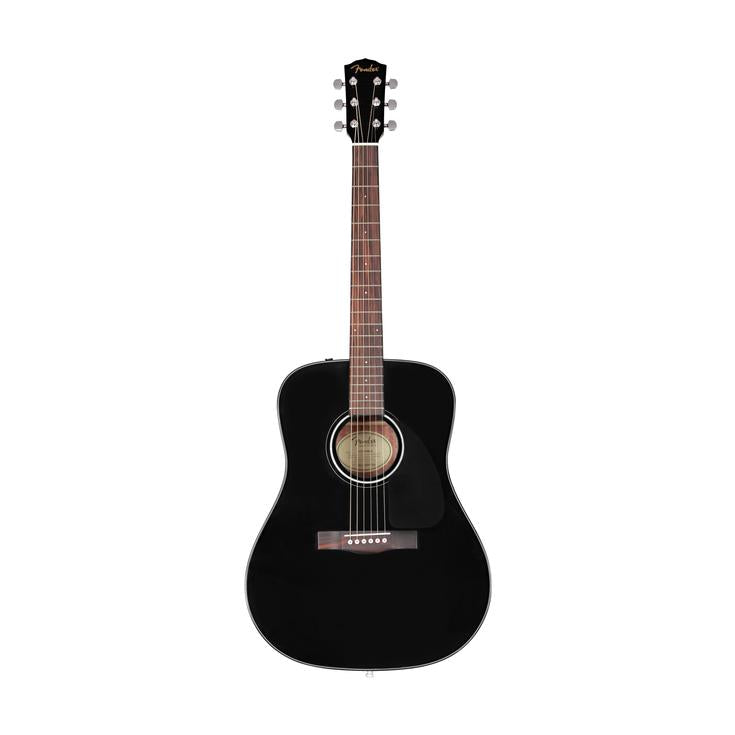 Fender CD-60 Dreadnought V3 Acoustic Guitar w/case, Walnut FB, Black, FENDER, ACOUSTIC GUITAR, fender-acoustic-guitar-f03-097-0110-206, ZOSO MUSIC SDN BHD