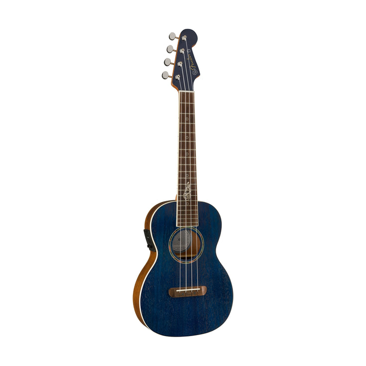 Fender Dhani Harrison Ukulele, Walnut FB, Sapphire Blue |  FENDER |  UKULELE |  Zoso Music