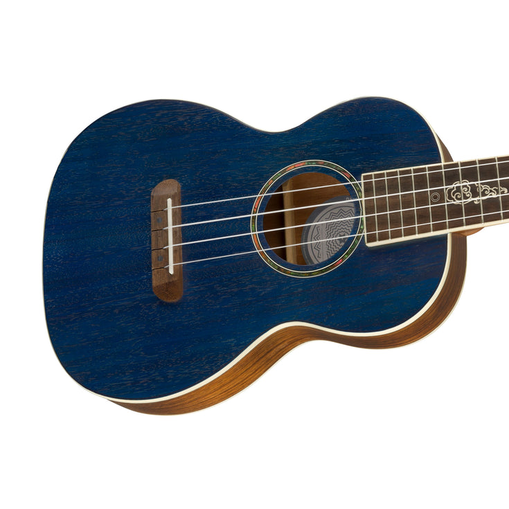 Fender Dhani Harrison Ukulele, Walnut FB, Sapphire Blue |  FENDER |  UKULELE |  Zoso Music