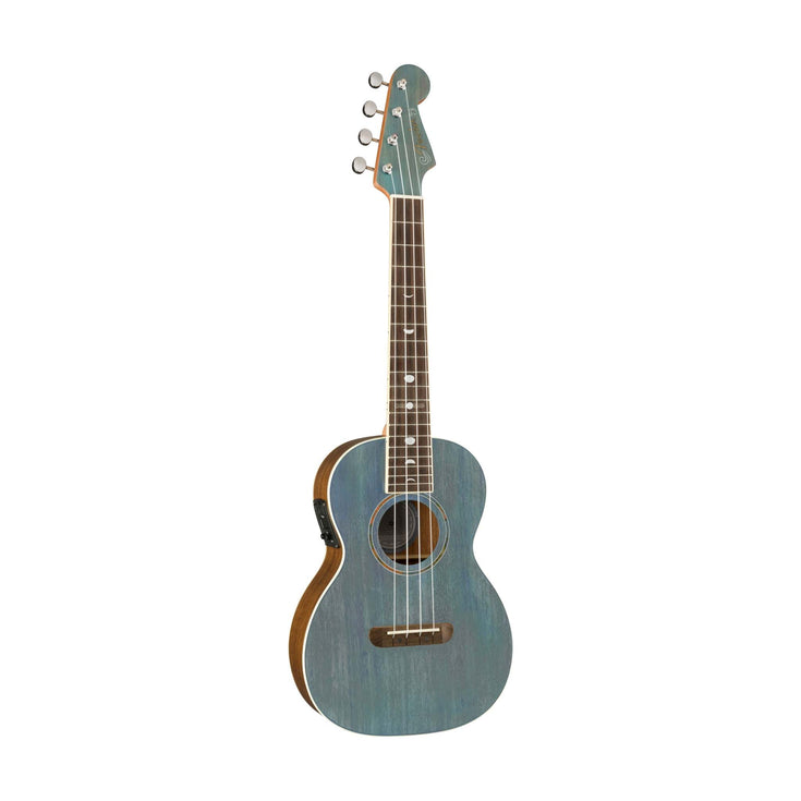 Fender Dhani Harrison Ukulele, Walnut FB, Turquoise |  FENDER |  UKULELE |  Zoso Music