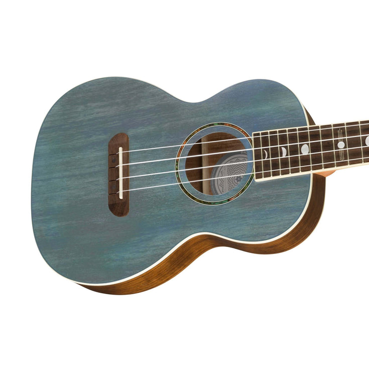 Fender Dhani Harrison Ukulele, Walnut FB, Turquoise |  FENDER |  UKULELE |  Zoso Music