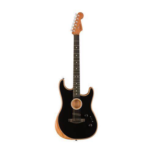 Fender American Acoustasonic Stratocaster w/Bag, Black, FENDER, ACOUSTIC GUITAR, fender-acoustic-guitar-f03-097-2023-206, ZOSO MUSIC SDN BHD
