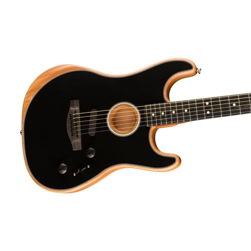 Fender American Acoustasonic Stratocaster w/Bag, Black, FENDER, ACOUSTIC GUITAR, fender-acoustic-guitar-f03-097-2023-206, ZOSO MUSIC SDN BHD