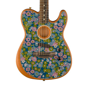 Fender FSR American Acoustasonic Telecaster Acoustic Guitar w/bag, Ebony FB, Blue Flower |  FENDER |  ACOUSTIC GUITAR |  Zoso Music