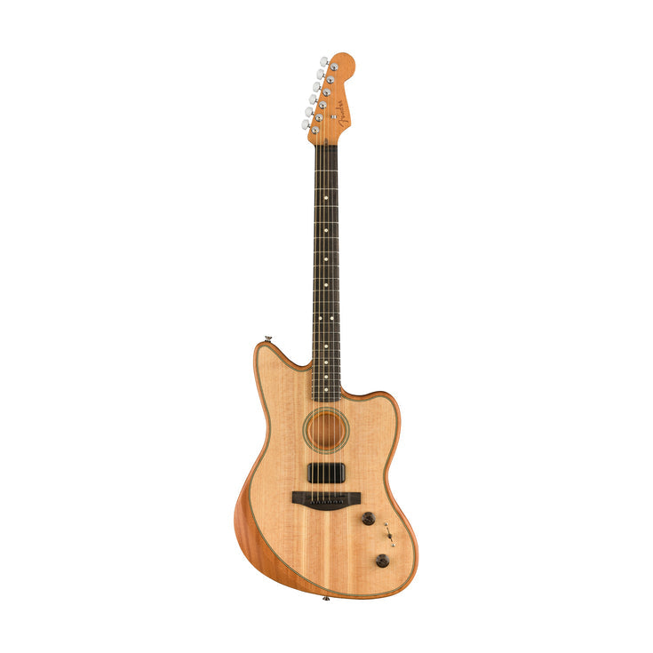 Fender American Acoustasonic Jazzmaster Acoustic Guitar w/bag, Ebony FB, Natural