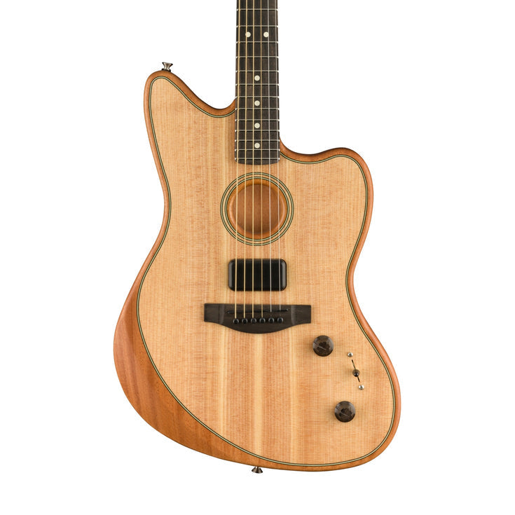 Fender American Acoustasonic Jazzmaster Acoustic Guitar w/bag, Ebony FB, Natural |  FENDER |  ACOUSTIC GUITAR |  Zoso Music