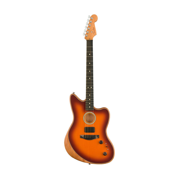 Fender American Acoustasonic Jazzmaster Acoustic Guitar w/bag, Ebony FB, Tobacco Sunburst |  FENDER |  ACOUSTIC GUITAR |  Zoso Music