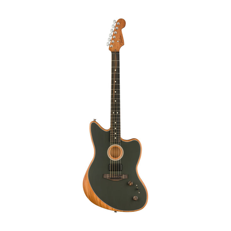 Fender American Acoustasonic Jazzmaster Acoustic Guitar w/bag, Ebony FB, Tungsten |  FENDER |  ACOUSTIC GUITAR |  Zoso Music