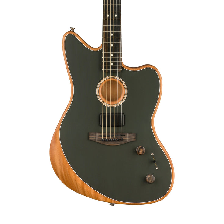 Fender American Acoustasonic Jazzmaster Acoustic Guitar w/bag, Ebony FB, Tungsten |  FENDER |  ACOUSTIC GUITAR |  Zoso Music