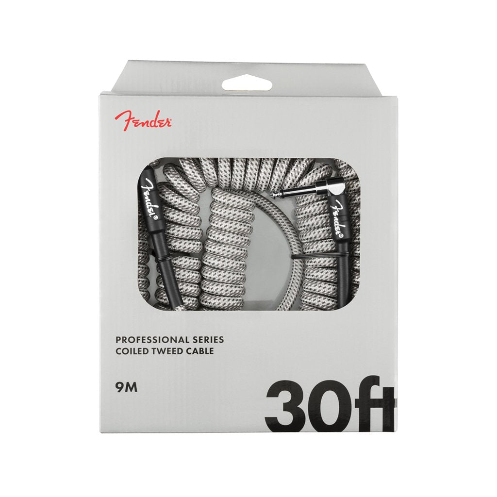 Fender Professional Coil Guitar Cable, White Tweed, 30ft, FENDER, CABLES, fender-cables-f03-099-0823-023, ZOSO MUSIC SDN BHD