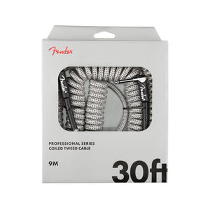 Fender Professional Coil Guitar Cable, White Tweed, 30ft, FENDER, CABLES, fender-cables-f03-099-0823-023, ZOSO MUSIC SDN BHD