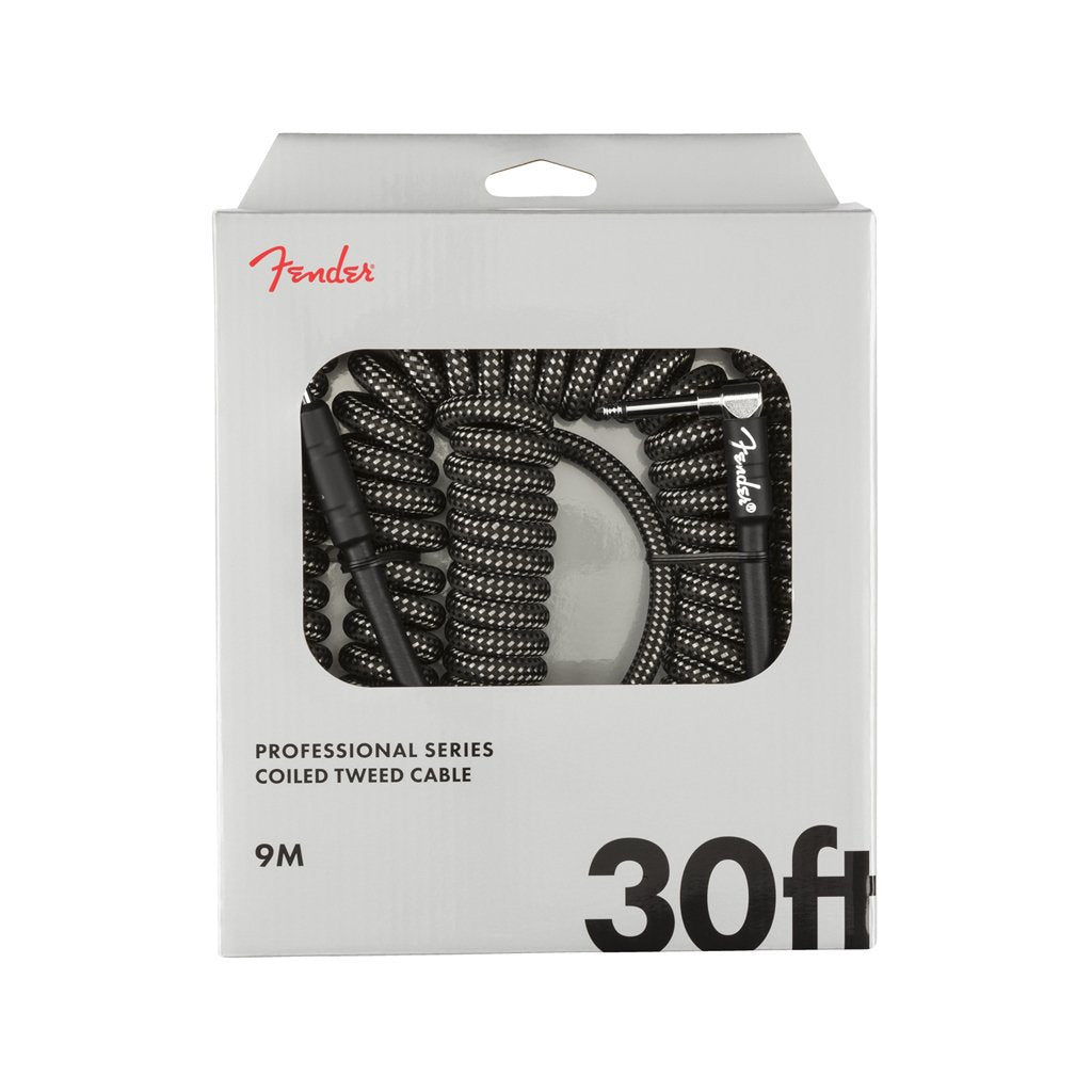 Fender Professional Coil Guitar Cable, Gray Tweed, 30ft, FENDER, CABLES, fender-cables-f03-099-0823-048, ZOSO MUSIC SDN BHD
