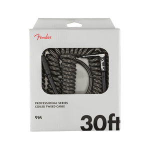 Fender Professional Coil Guitar Cable, Gray Tweed, 30ft, FENDER, CABLES, fender-cables-f03-099-0823-048, ZOSO MUSIC SDN BHD