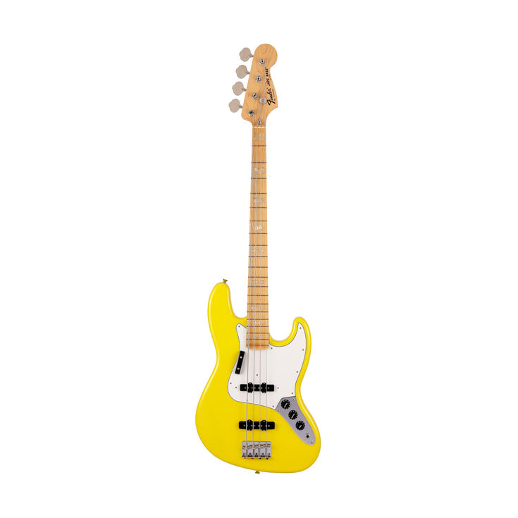 Fender Japan Limited International Color Jazz Bass Electric Guitar, Maple FB, Monaco Yellow |  FENDER |  BASS GUITAR |  Zoso Music