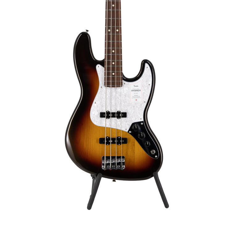 Fender Japan Hybrid II Jazz Bass Guitar, RW FB, Mystic 3-Tone Sunburst |  FENDER |  BASS GUITAR |  Zoso Music