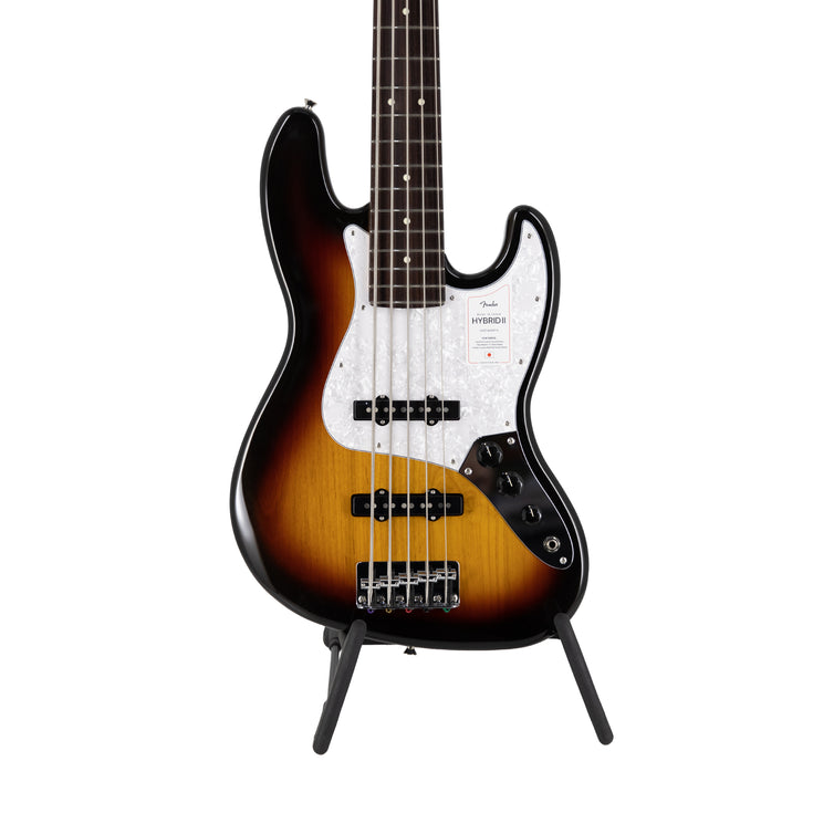 Fender Japan Hybrid II Jazz Bass V Guitar, RW FB, Mystic 3-Tone Sunburst |  FENDER |  BASS GUITAR |  Zoso Music