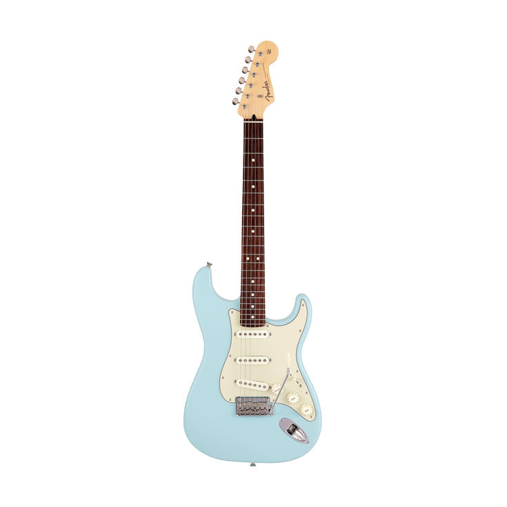 Fender Japan Junior Collection Stratocaster Electric Guitar, RW FB, Satin Daphne Blue |  FENDER |  ELECTRIC GUITAR |  Zoso Music