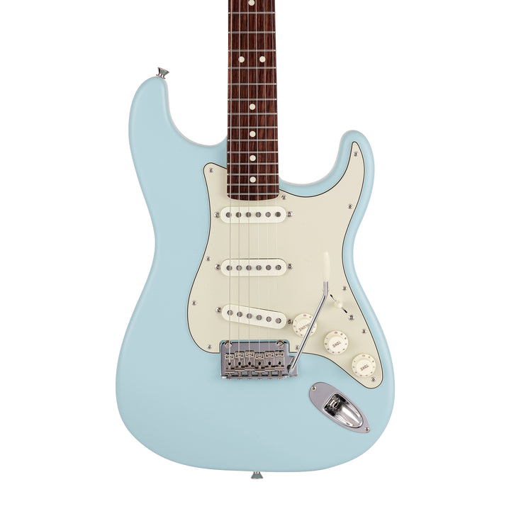 Fender Japan Junior Collection Stratocaster Electric Guitar, RW FB, Satin Daphne Blue |  FENDER |  ELECTRIC GUITAR |  Zoso Music