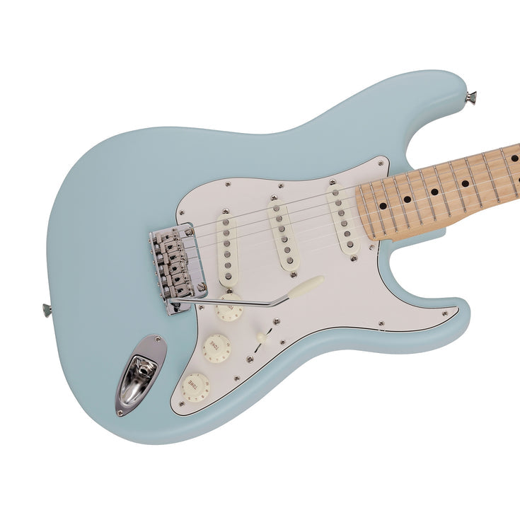 Fender Japan Junior Collection Stratocaster Electric Guitar, Maple FB, Satin Daphne Blue |  FENDER |  ELECTRIC GUITAR |  Zoso Music