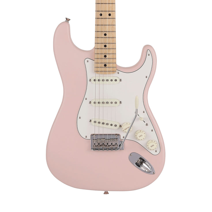 Fender Japan Junior Collection Stratocaster Electric Guitar, Maple FB, Satin Shell Pink |  FENDER |  ELECTRIC GUITAR |  Zoso Music