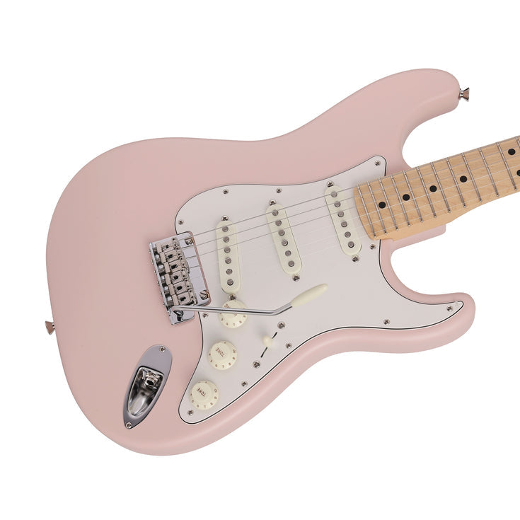Fender Japan Junior Collection Stratocaster Electric Guitar, Maple FB, Satin Shell Pink |  FENDER |  ELECTRIC GUITAR |  Zoso Music