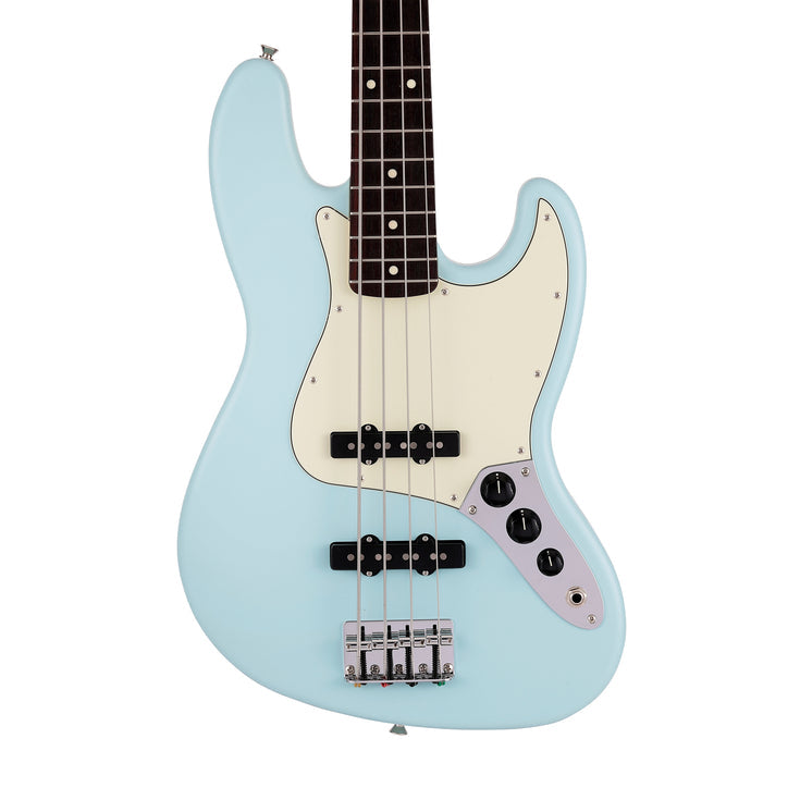 Fender Japan Junior Collection Jazz Bass Guitar, RW FB, Satin Daphne Blue |  FENDER |  BASS GUITAR |  Zoso Music