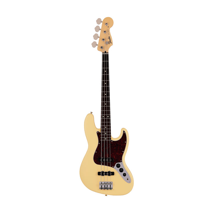 Fender Japan Junior Collection Jazz Bass Guitar, RW FB, Satin Vintage White |  FENDER |  BASS GUITAR |  Zoso Music
