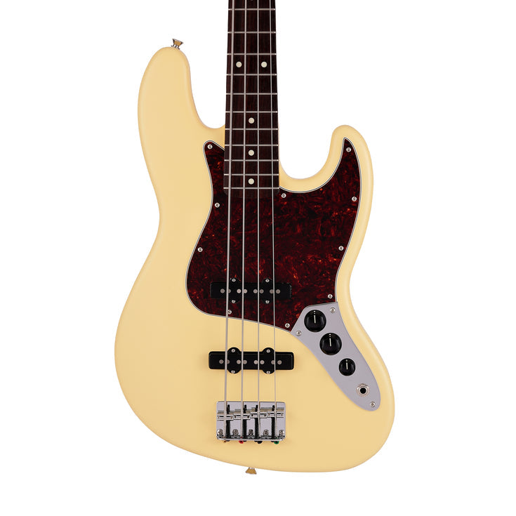 Fender Japan Junior Collection Jazz Bass Guitar, RW FB, Satin Vintage White |  FENDER |  BASS GUITAR |  Zoso Music