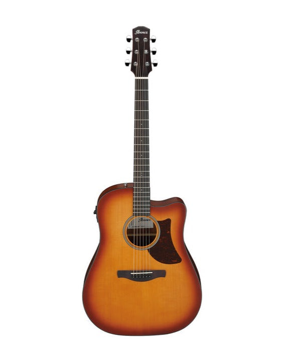 Ibanez AAD50CE-LBS Advanced Acoustic Series Acoustic Electric Guitar, Light Brown Sunburst Low Gloss
