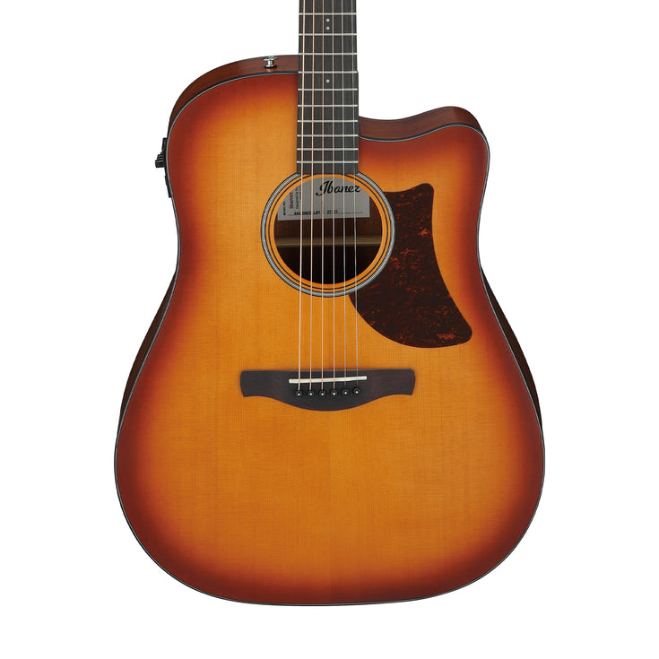Ibanez AAD50CE-LBS Advanced Acoustic Series Acoustic Electric Guitar, Light Brown Sunburst Low Gloss