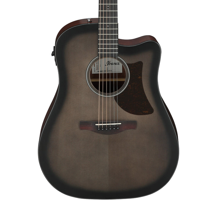 Ibanez AAD50CE-TCB Advanced Acoustic Series Acoustic Electric Guitar, Transparent Charcoal Burst Low Gloss
