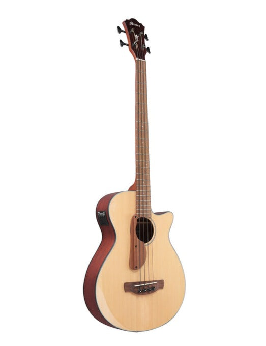 Ibanez AEGB30E-NTG AEG Series Acoustic Electric Bass, Natural High Gloss