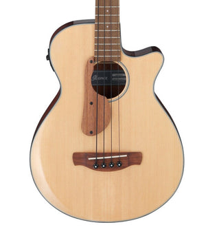 Ibanez AEGB30E-NTG AEG Series Acoustic Electric Bass, Natural High Gloss |  IBANEZ |  GUITAR-ACOUSTIC BASS |  Zoso Music