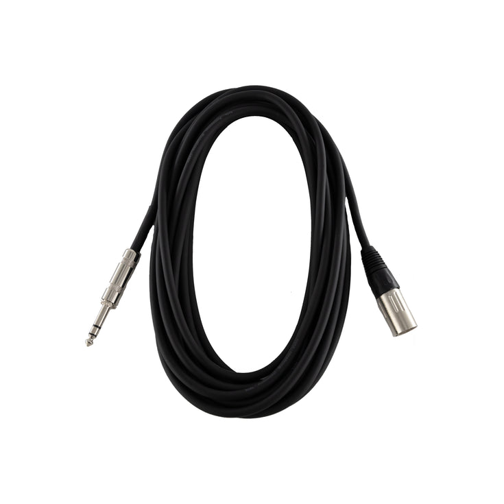 koda essential XLR (Male) to 1/4inch Microphone Cable, 20ft, Black |  KODA |  CABLES |  Zoso Music