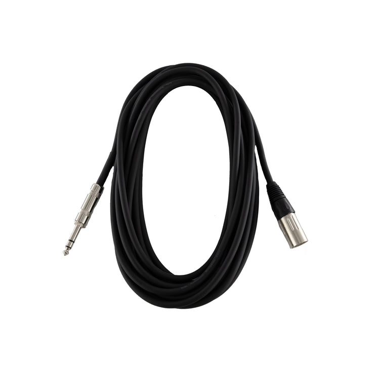 koda essential XLR (Male) to 1/4inch Microphone Cable, 20ft, Black
