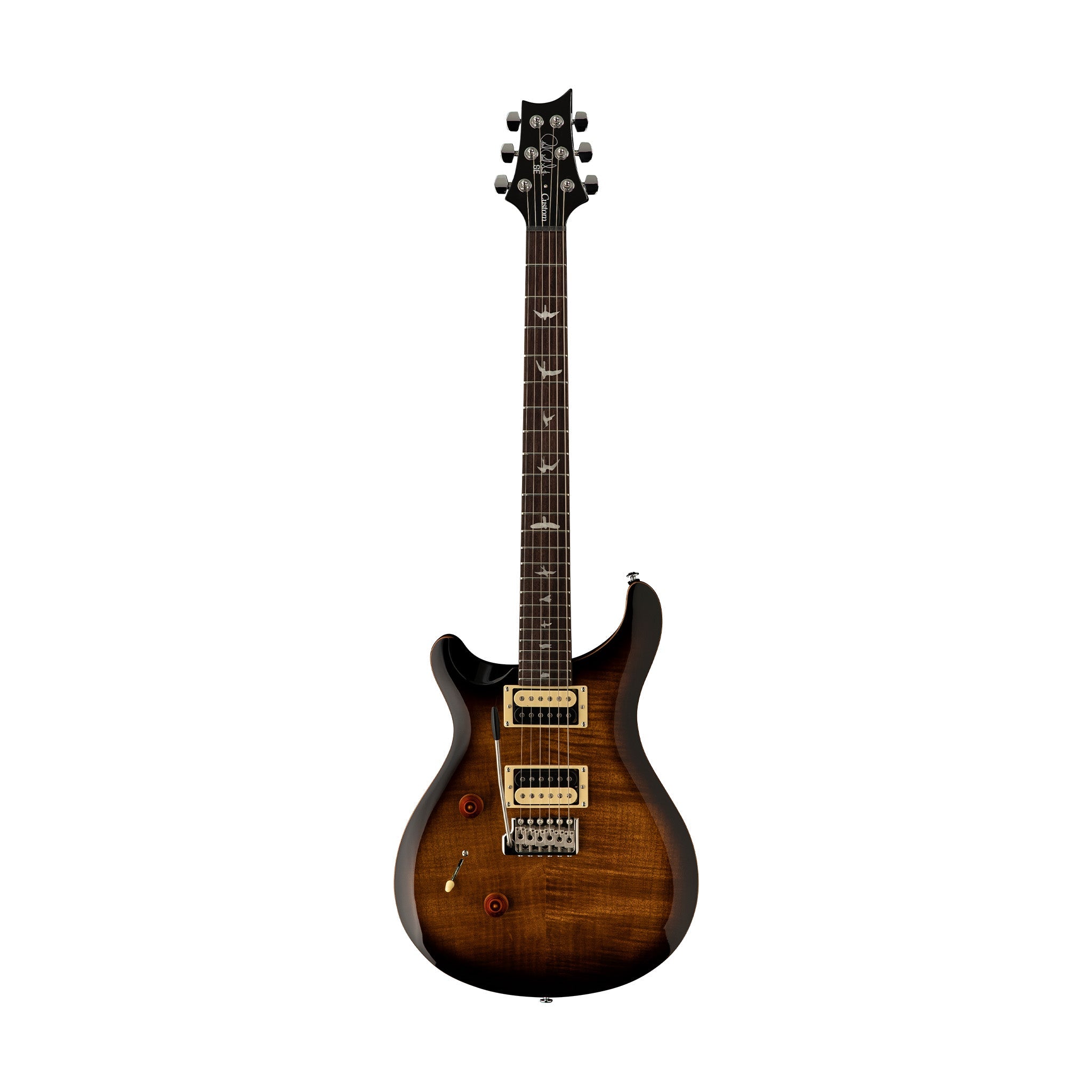 PRS SE Custom 24 Left Handed Electric Guitar w/Bag, Black Gold Sunburst