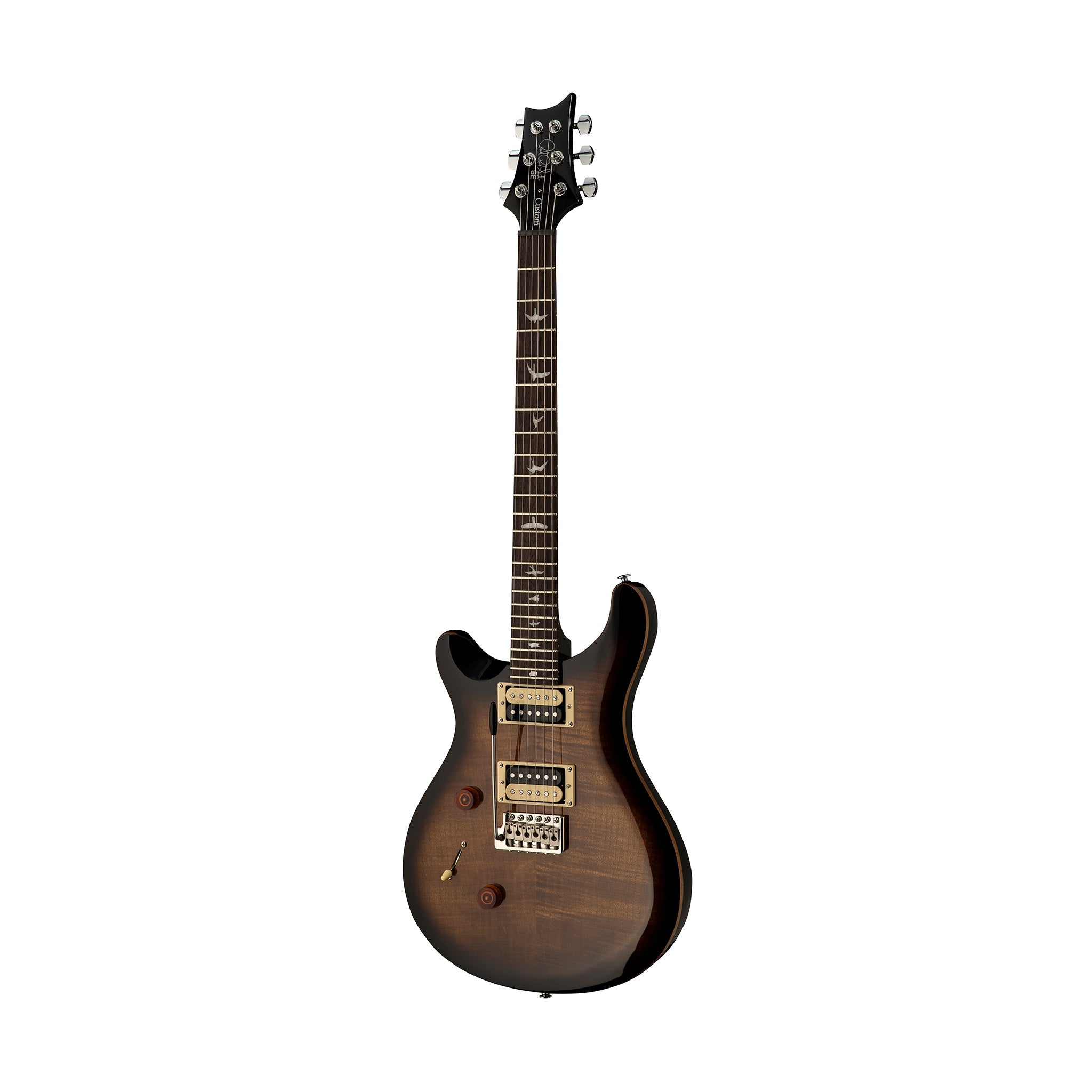 PRS SE Custom 24 Left Handed Electric Guitar w/Bag, Black Gold Sunburst