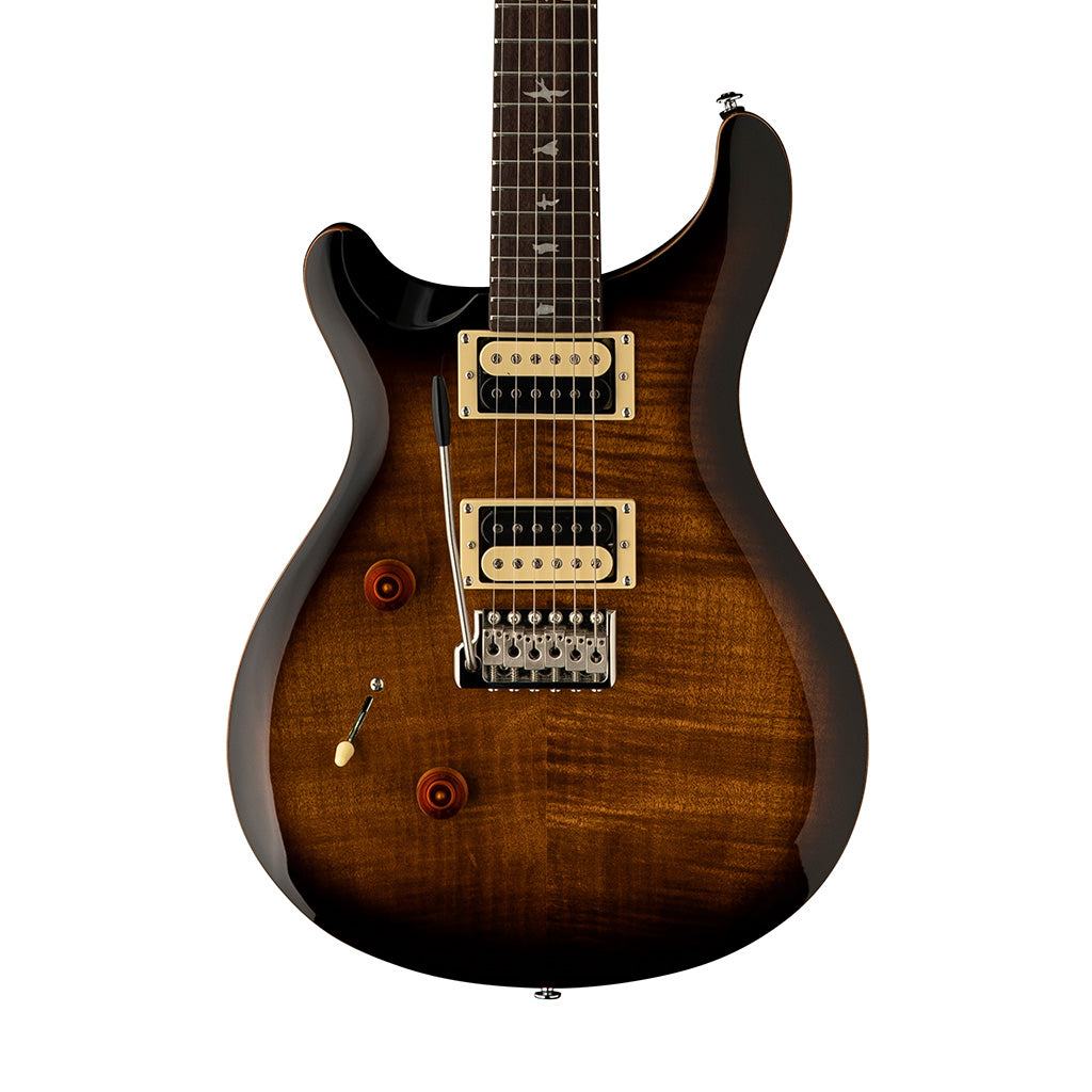 PRS SE Custom 24 Left Handed Electric Guitar w/Bag, Black Gold Sunburst