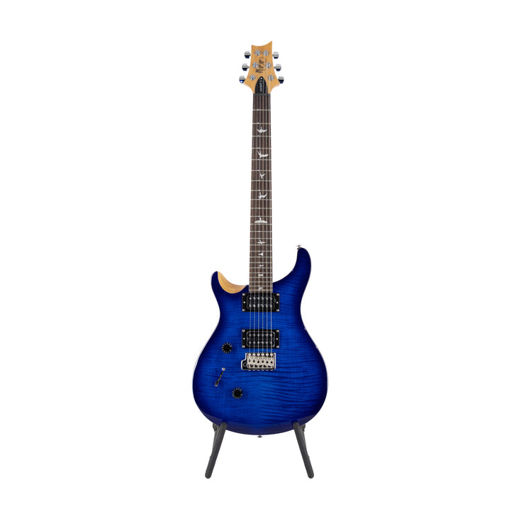 PRS SE Custom 24 Left Handed Electric Guitar w/Bag, Faded Blue Burst