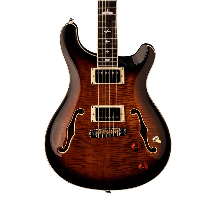 PRS SE Hollowbody II Electric Guitar w/Case, Black Gold Sunburst |  PRS |  ELECTRIC GUITAR |  Zoso Music