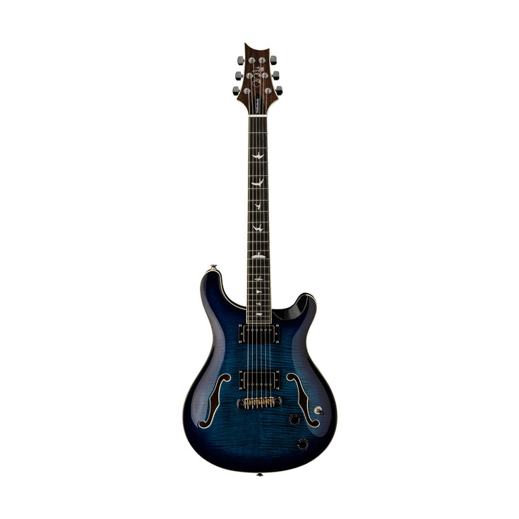 PRS SE Hollowbody II Electric Guitar w/Case, Faded Blue Burst