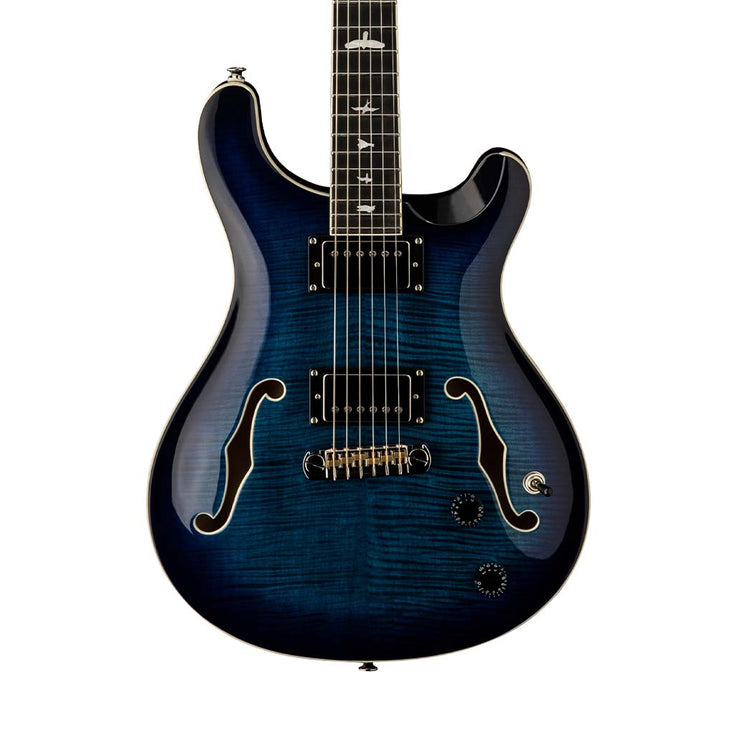 PRS SE Hollowbody II Electric Guitar w/Case, Faded Blue Burst |  PRS |  ELECTRIC GUITAR |  Zoso Music