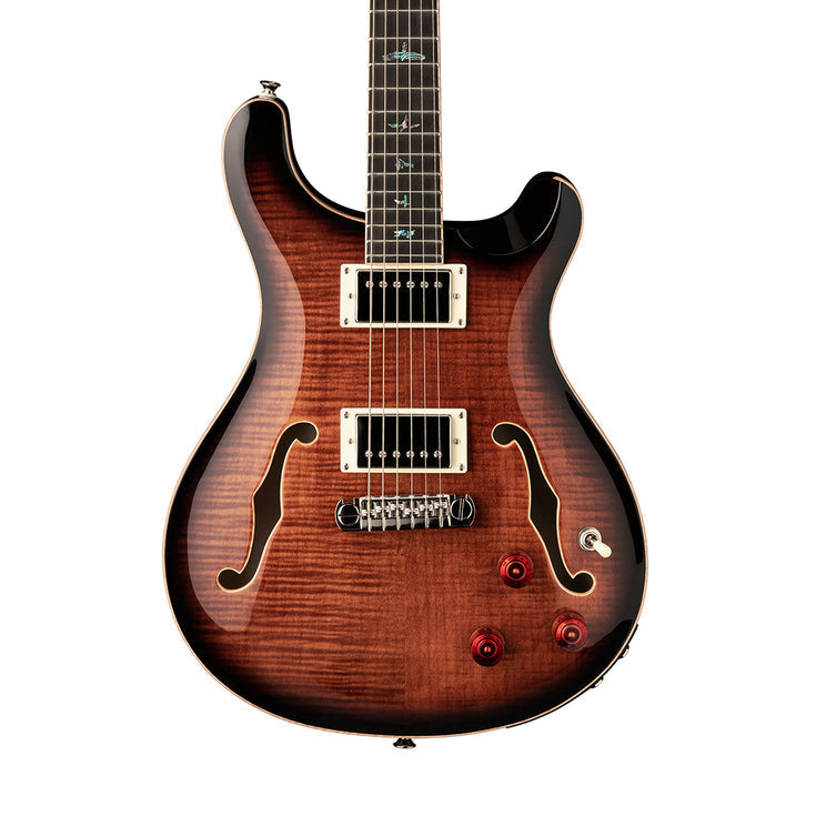 PRS SE Hollowbody II Piezo Electric Guitar w/Case, Black Gold Burst |  PRS |  ELECTRIC GUITAR |  Zoso Music