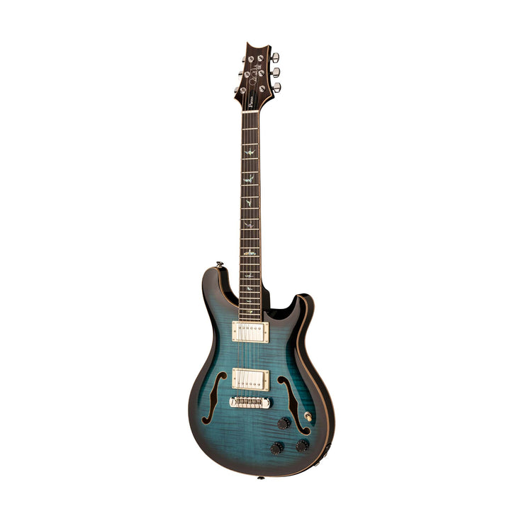 PRS SE Hollowbody II Piezo Electric Guitar w/Case, Peacock Blue Smokeburst |  PRS |  ELECTRIC GUITAR |  Zoso Music