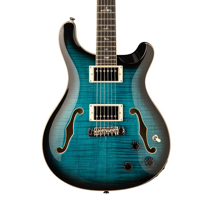 PRS SE Hollowbody II Piezo Electric Guitar w/Case, Peacock Blue Smokeburst |  PRS |  ELECTRIC GUITAR |  Zoso Music