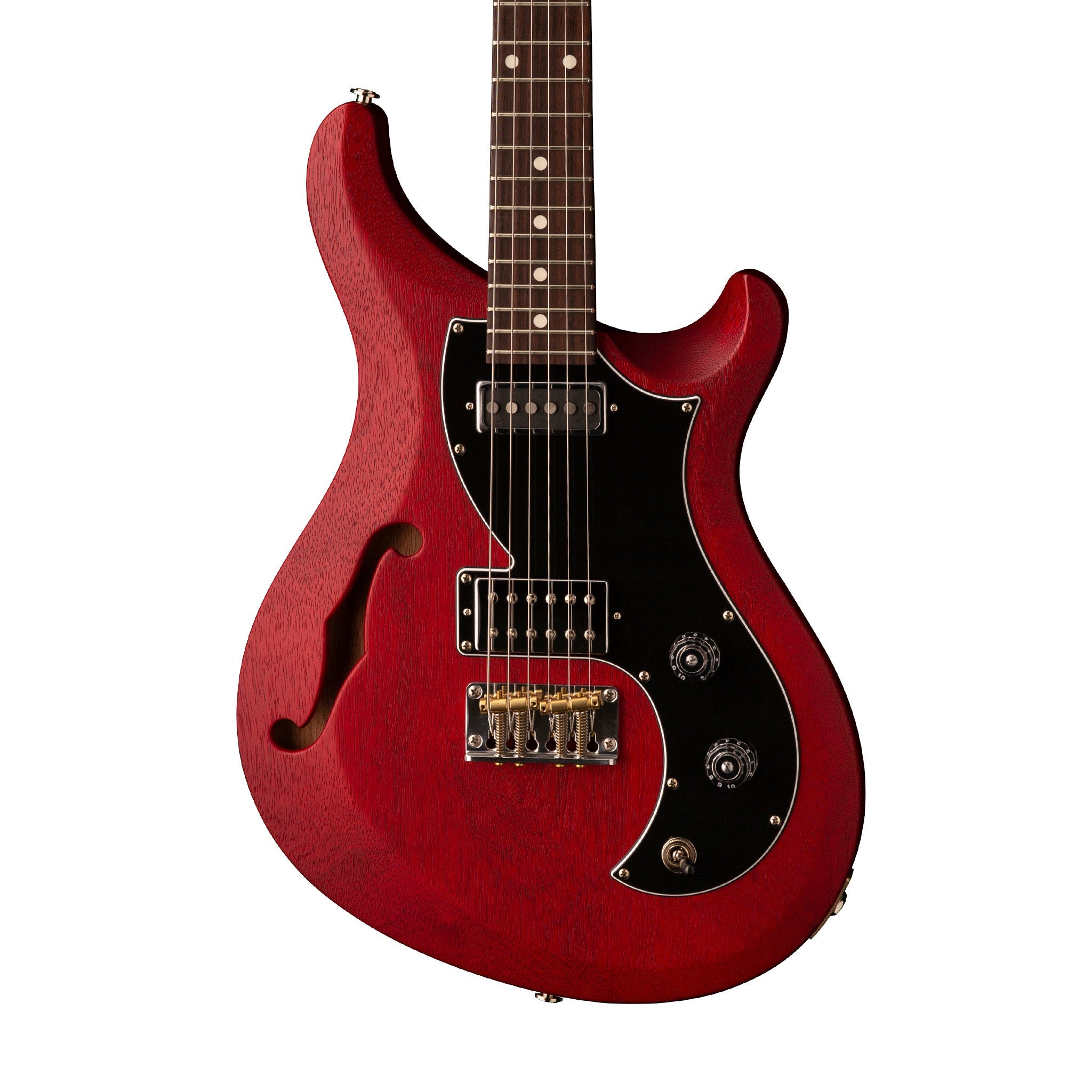 PRS S2 Vela Satin Semi-Hollow Electric Guitar w/Bag, Vintage Cherry
