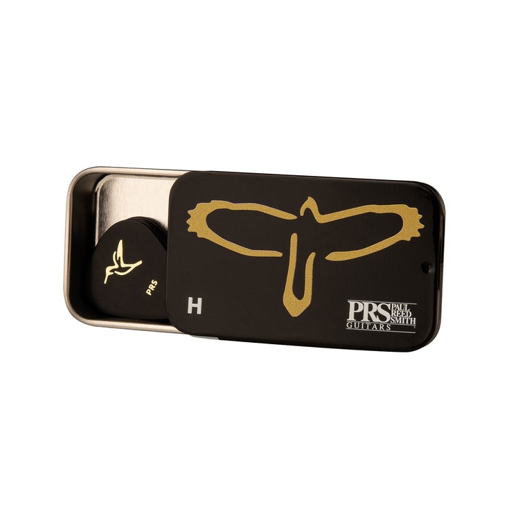 PRS Gold Birds Assorted Picks with Tin, 12-Pack |  PRS |  GUITAR PICKS |  Zoso Music