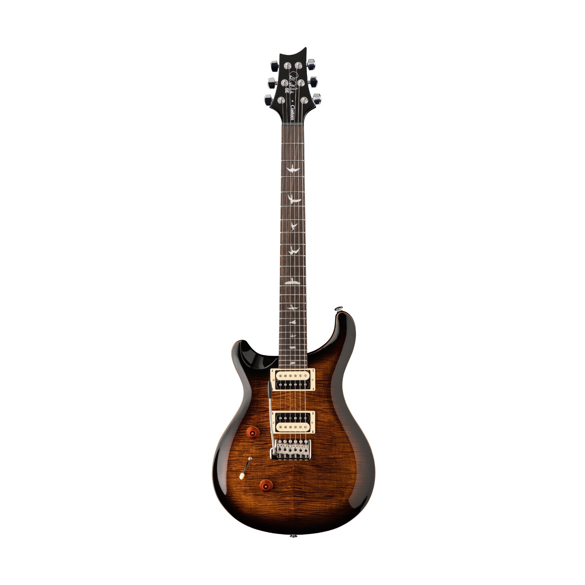 PRS SE Custom 24 Left-handed Electric Guitar, Black Gold Sunburst